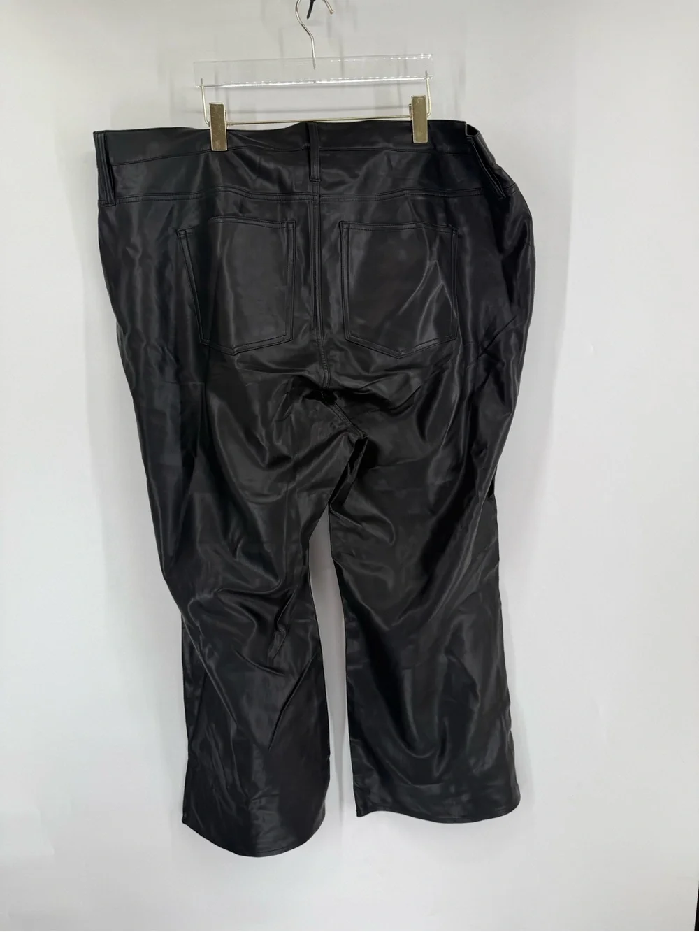J.Crew Slim wide-leg‎ pant in faux leather BU138 size 37 NWT